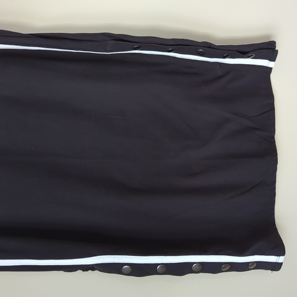 NWT NOBO Stripe Midi Dress with Snap Junior Medium Black White 7-9 - Picture 7 of 13